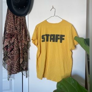 Vintage Yellow 'Staff' Short Sleeve Tee